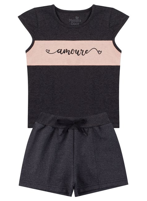 conjunto infantil feminino amoure menina doce 11