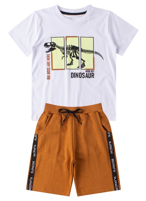 conjunto infantil masculino dinosaur mino s