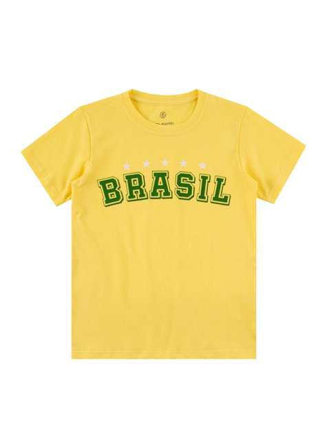 camiseta infantil unissex brasil copa