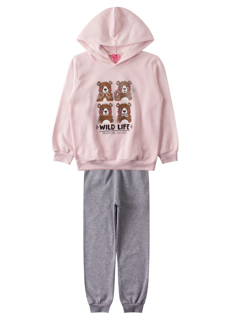 conjunto infantil feminino wild life menina doce 9