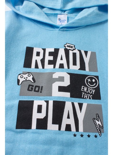 conjunto infantil masculino play pirata kids 4