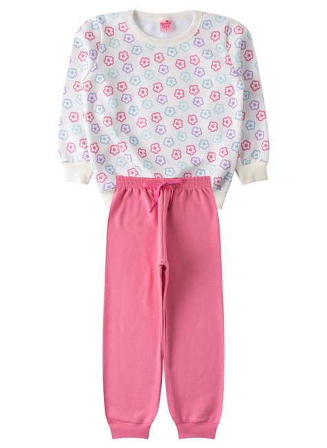 conjunto infantil feminino flowers menina doce