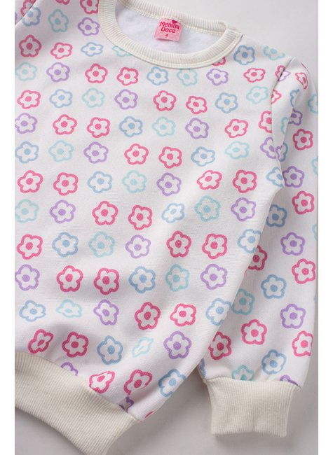 conjunto infantil feminino flowers menina doce 4