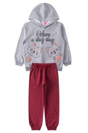 Conjunto Infantil Feminino Moletom Peluciado Fofura - Menina Doce