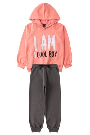 Conjunto Infantil Masculino Cool Good Boy Salmao Código GB2107-3-SA