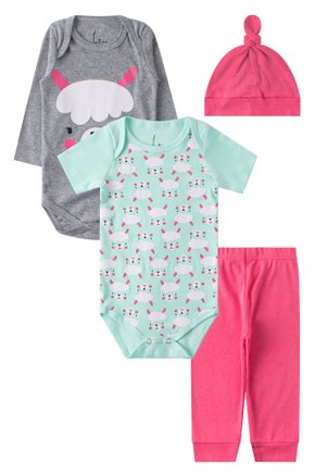 Kit Body de Bebê Feminino Ribana Sheep - Leninha Baby