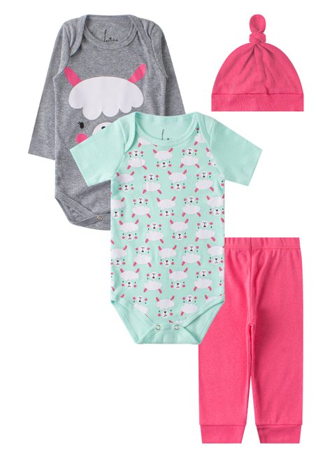 kit body de bebe feminino ribana sheep leninha baby 6
