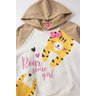 conjunto infantil feminino moletom peluciado roar menina doce 4