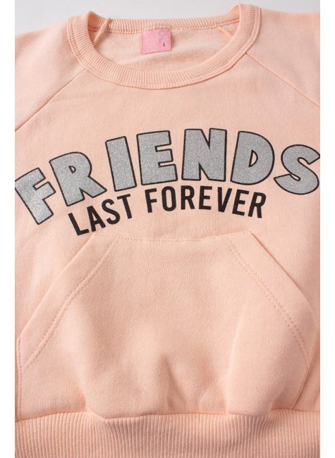 conjunto infantil feminino moletom peluciado friends dajojo 12