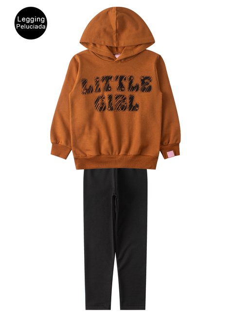 conjunto infantil feminino moletom peluciadosuplex peluciado little girl menina doce 5