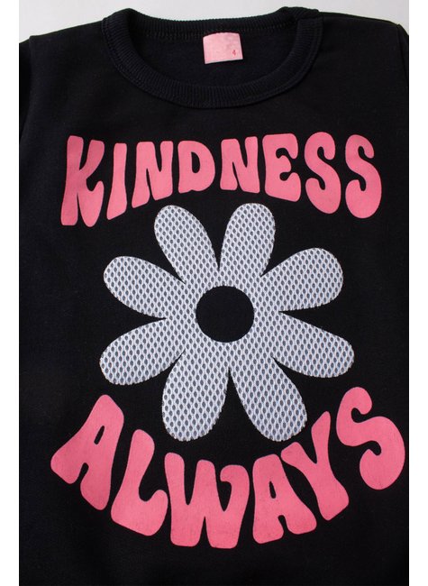 conjunto infantil feminino moletom peluciadocotton kindness always menina doce 4