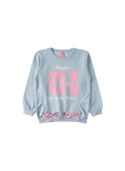 conjunto infantil feminino moletom peluciado number menina doce 8
