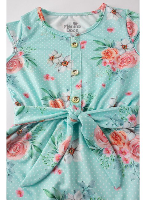vestido infantil feminino suplex sublimado flowers menina doce 2