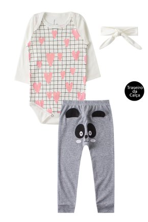 Kit Body de Bebê Feminino Ribana Heart - Leninha Baby