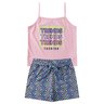 conjunto infantil feminino meia malhasuplex sublimado trends menina doce