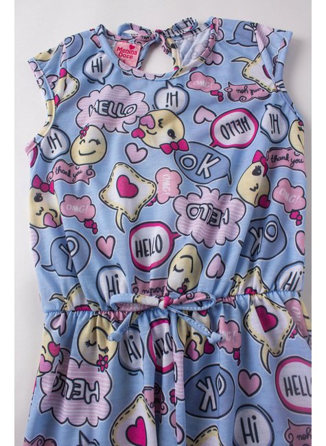 macacao infantil feminino malha poliester emoji menina doce 2