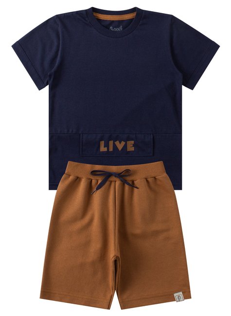 conjunto infantil masculino meia malhamoletinho live good boy 4