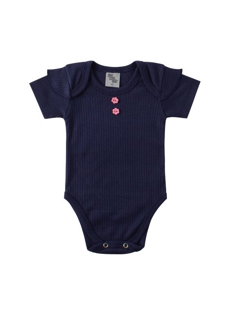 kit body bebe feminino 2 pecas ribana canelada princess lumagy 2