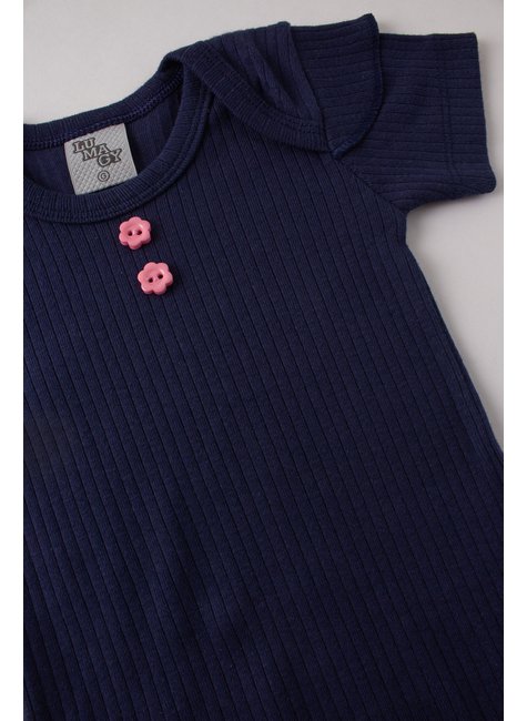 kit body bebe feminino 2 pecas ribana canelada princess lumagy 4