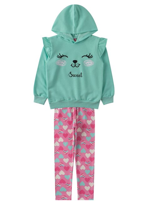 conjunto infantil feminino moletom peluciadosuplex sublimado sweet menina doce 6