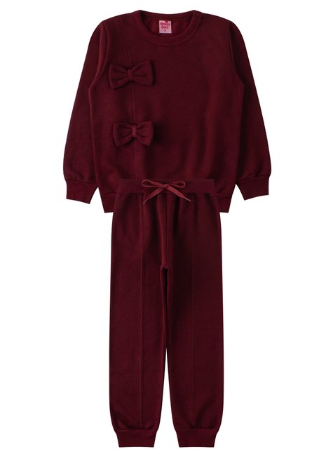 conjunto infantil feminino moletom peluciado lacos menina doce 6