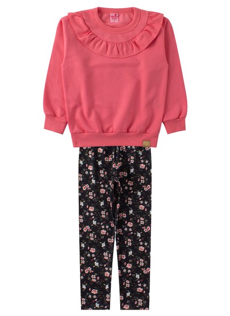 conjunto infantil feminino moletom peluciadosuplex sublimado bela menina doce