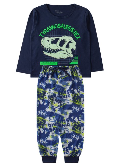 pijama infantil masculino meia malhamalha poliester rex my dream boys