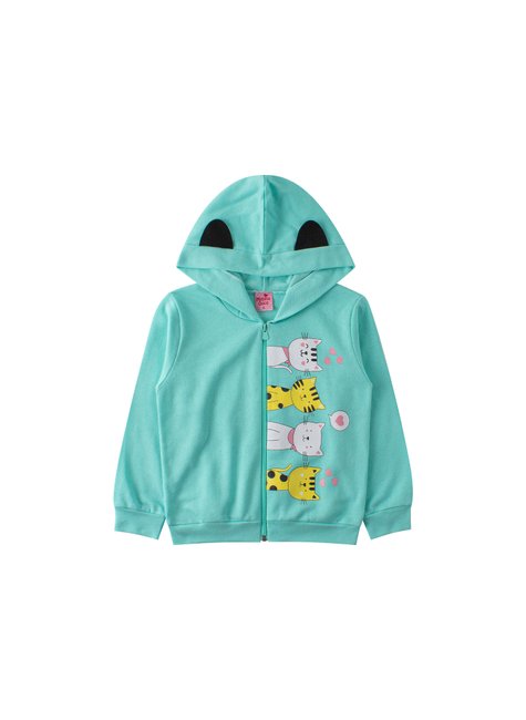 conjunto infantil feminino moletom peluciado cats menina doce 7