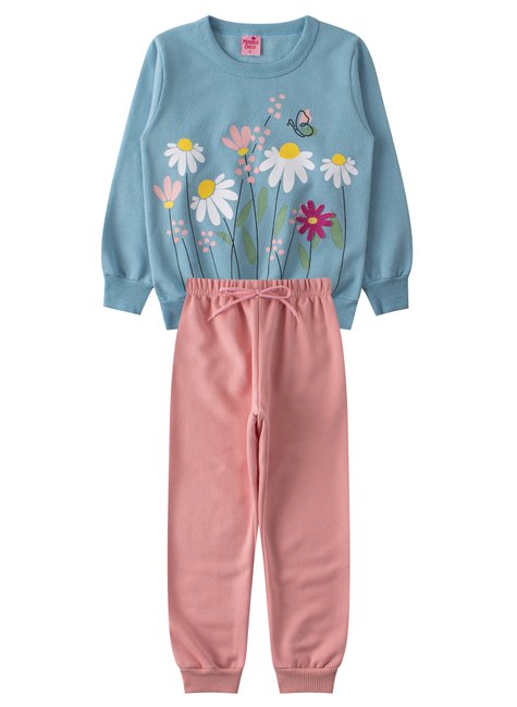 conjunto infantil feminino moletom peluciado delicada menina doce 11