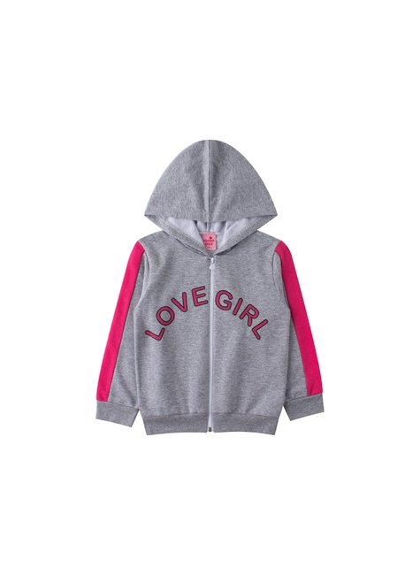 conjunto infantil feminino moletom peluciado love girl menina doce 12