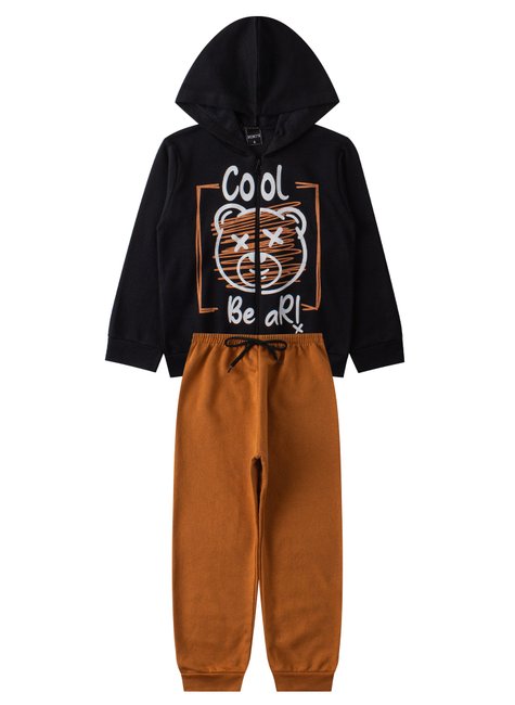 conjunto infantil masculino moletom peluciado cool bear mino s 6