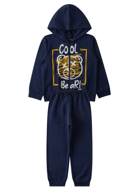 conjunto infantil masculino moletom peluciado cool bear mino s 11