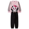 conjunto infantil feminino moletom peluciado panda menina doce 11