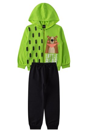 Conjunto Infantil Masculino Moletom Peluciado Little Bear - Mino's