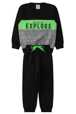 Conjunto Infantil Masculino Moletom Peluciado Explore - Mino's