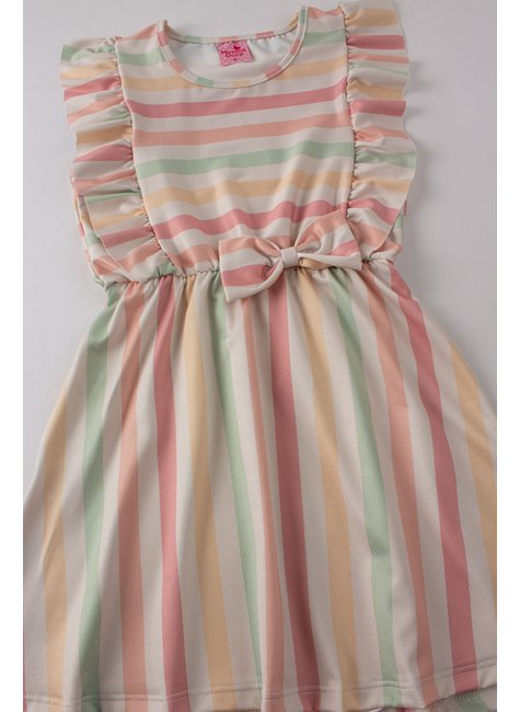 vestido infantil feminino suplex sublimado listrado menina doce 4
