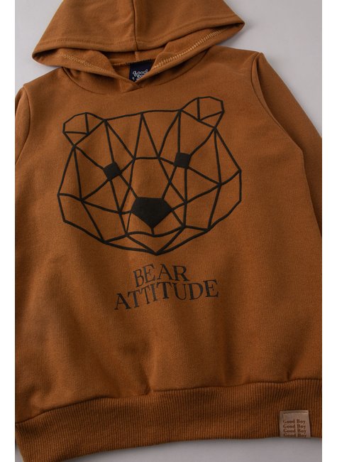 conjunto infantil masculino moletom peluciado bear attitude good boy 14