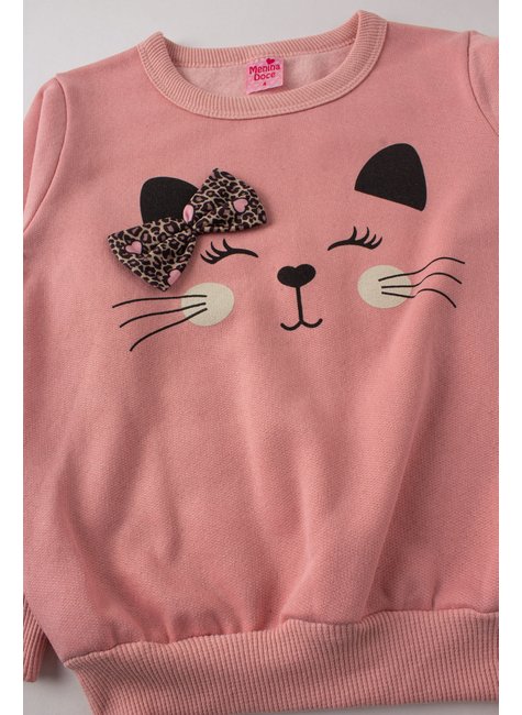 conjunto infantil feminino moletom peluciadosuplex sublimado peluciado pretty menina doce 9