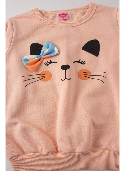 conjunto infantil feminino moletom peluciadosuplex sublimado peluciado charming menina doce 4