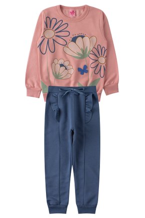 Conjunto Infantil Feminino Moletom Peluciado Encantada - Menina Doce
