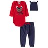 kit body bebe 3 pecas ribana canelada bear lumagy