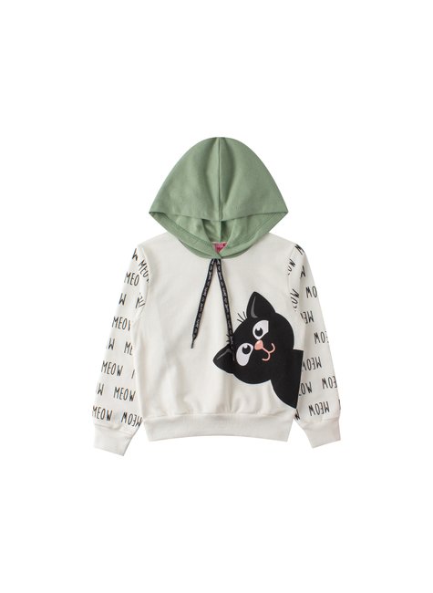 conjunto infantil feminino moletom peluciado meow menina doce 7
