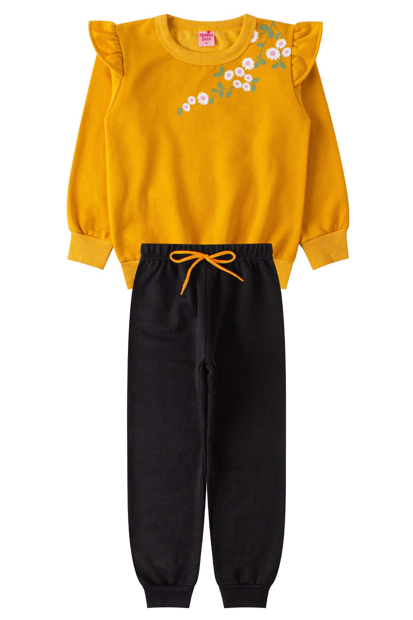 Renner Moletom Moletom Amarelo Mostarda Conjunto Infantil Feminino