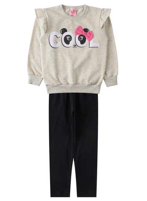 conjunto infantil feminino moletom peluciadocotton cool menina doce 11
