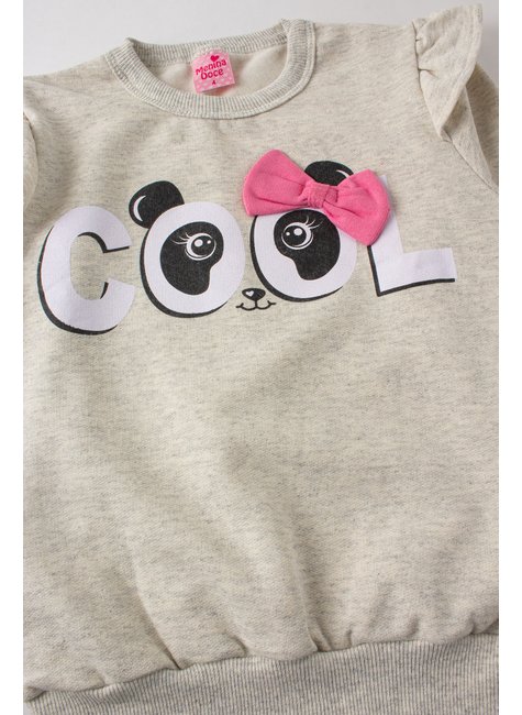 conjunto infantil feminino moletom peluciadocotton cool menina doce 14