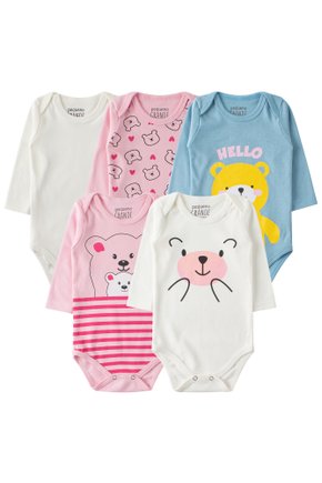 Kit Body Bebê 5 Peças Suedine Bear - Pequeno Big Amor
