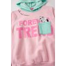 conjunto infantil feminino moletom peluciado forever trend menina doce 9