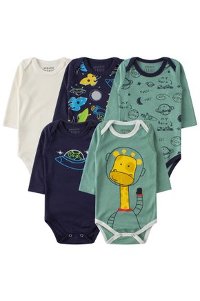 Kit Body Bebê 5 Peças Suedine Space - Pequeno Big Amor