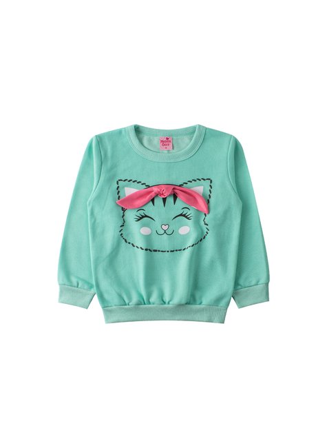 conjunto infantil feminino moletom peluciadosuplex sublimado peluciado cat menina doce 2
