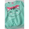 conjunto infantil feminino moletom peluciadosuplex sublimado peluciado cat menina doce 4